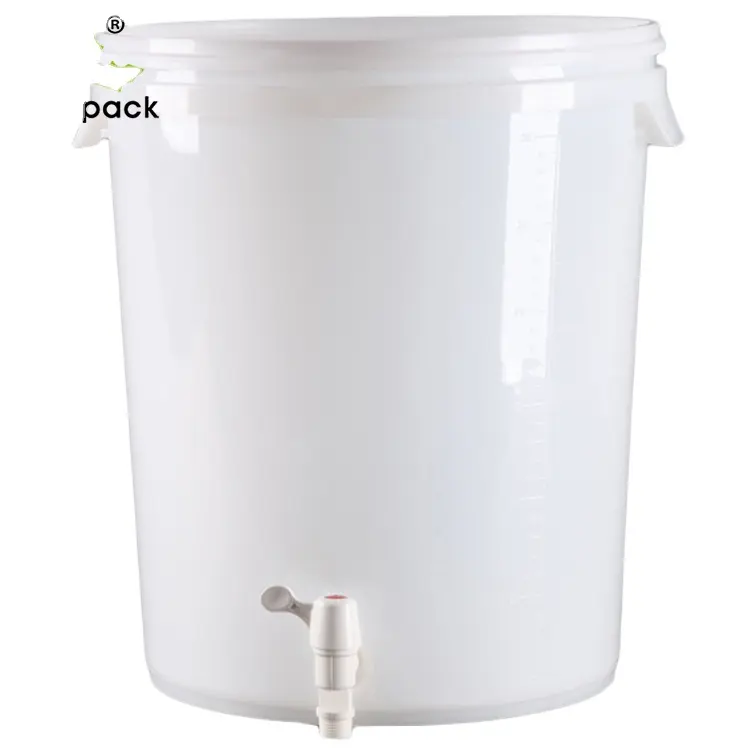 30 lít fermenter nước giải khát nhựa xô/thùng/trống/thùng với cống Van & airlocks