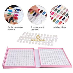 Tabla de colores de uñas 216, muestra de esmalte de Gel, libro con puntas de Uñas postizas, tabla de colores de salón, muestras, tablero de tarjetas de práctica DIY - Product Image 2