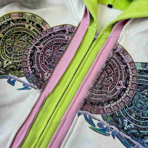 เสื้อมีฮู้ดสามซิปสำหรับผู้ชายขนาดใหญ่พิเศษเสื้อล้างกรดเฮฟวี่เวทแบบกำหนดเอง - Product Image 5