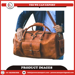 Sac de sport en cuir véritable de buffle fait à la main de créateur Sac de sport de voyage élégant pour femme Sac de sport à fermeture éclair Vente personnalisée en vrac - Product Image 2