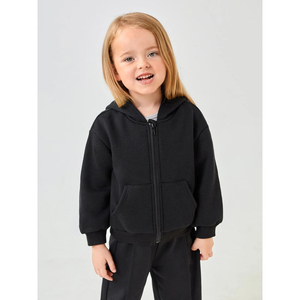 Ensemble deux pièces personnalisé pour adultes, sweat à capuche et pantalon zippés, en polaire doux, tenue décontractée unisexe - Product Image 1