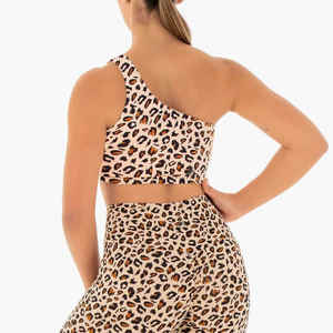 Elegante Sujetador deportivo corto de un solo hombro: duradero, cómodo y perfecto para gimnasio, yoga y ropa informal - Product Image 5