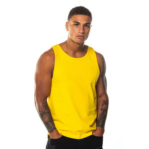 Débardeur de sport confortable en coton et bambou, doux et extensible, avec découpes profondes aux bras, sans manches, OEM, marque privée, fournisseur d'usine - Product Image 1