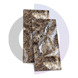 CRYSTONIA BROWN Alto brillo 600x1200MM / 24X48 Azulejos Diseño clásico moderno para paredes interiores Función de ladrillo refractario Mejores tarifas - Product Image 1