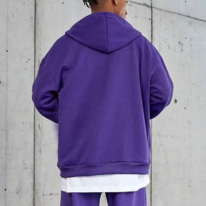 Sudaderas con Capucha Lisas de Alta Calidad, Personalizadas con Logotipo, Estilo Holgado para Hombre, con Capucha Desmontable de Piel Sintética y Cierre - Product Image 6