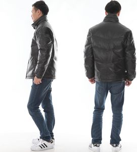 Chaqueta acolchada de piel de oveja negra genuina ATLANTIC, soporte de invierno, cierre de cremallera, luz con capucha, suministro ODM, no tejido teñido liso - Product Image 5