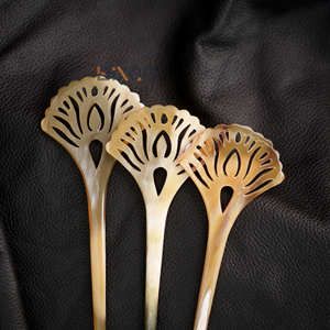 กิ๊บติดผมเขาควายธรรมชาติทำมือในเวียดนามอุปกรณ์แต่งรูปใบปาล์มสั่งทำได้ - Product Image 6