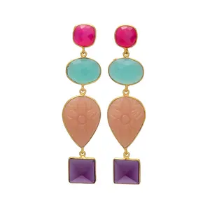 Pendientes colgantes grandes para mujer, pendientes de resina Vintage grandes con gota de agua, accesorios, abalorio colgante, joyería de moda para mujer y Mujer