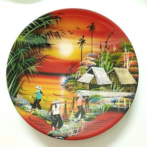 จานเคลือบแลคเกอร์ตกแต่งหลากสี,ผลิตภัณฑ์เครื่องเคลือบดินเผาทำมือจากเวียดนาม - Product Image 2