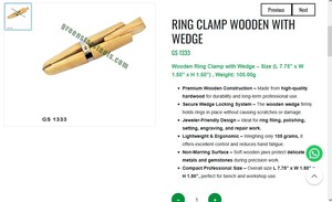 Wooden Ring Clamp with Wedge Jewelry Holding <b>Tool</b> Hardwood Ring Holder Hand <b>Tools</b> for Jewellery Making | Item No GS-1333 - Product Image 3