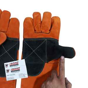 Guantes de Soldador Resistentes al Calor de Cuero Duradero, Guantes de Seguridad con Forro de Algodón para Trabajar y Usar en la Parrilla - Product Image 1