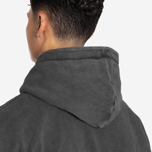 Sudaderas con capucha holgadas de peso pesado con bordado personalizado para hombre, nuevo diseño, Sudadera con capucha desgastada elegante de gran tamaño con bolsillo frontal - Product Image 6