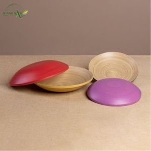 Plateau en bambou tressé laqué artisanal Eclipse - Portable, durable, écologique, pour la maison, durable, moderne, décoratif - Product Image 6