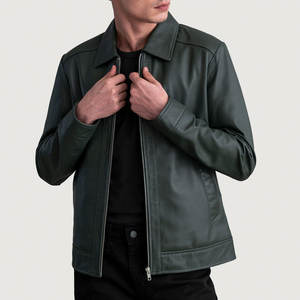 Traje de moda personalizado Chaquetas de cuero para hombre más vendidas Chaqueta de cuero para hombre hecha de piel de vaca Premium - Product Image 3