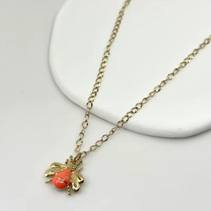 Verano esencial Moonriver mujer moda colorida abeja moda gargantilla collar estilo Simple cobre enlace cuentas acero inoxidable - Product Image 1