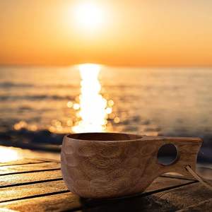 Taza Kuksa de Madera Artesanal Premium para Té, Taza Kuksa de Madera Resistente para Supervivencia y Camping, para Decoración del Hogar a Precio Económico - Product Image 4