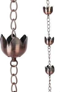 ห่วงโซ่ชุบทองแดงสำหรับด้านนอกที่ห้อยโลหะประดับตกแต่งแขวนดอกไม้เกลียวที่กันฝนได้ - Product Image 3