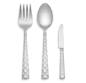 Haute demande Table à manger ensemble de couverts poignée en argent cuillère fourchette couverts couteau métallique cuillère fourchette outil de service des aliments - Product Image 1