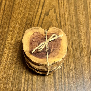 Heart Shape Wooden <b>Coaster</b> Used to Hold <b>Tea</b> & Coffee Mugs Hot & Top Selling Wood <b>Coaster</b> and Walnut Wood <b>Tea</b> <b>coaster</b> Set Agate - Product Image 1