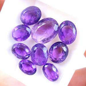 Cabujón suelto facetado de amatista natural al por mayor, forma de mezcla de piedras preciosas a juego para la fabricación de joyas - Product Image 4