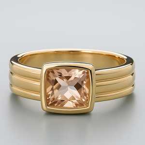 Anillo de morganita de oro de 14 quilates de alta calidad, diseño elegante para regalos de bodas de compromiso para mujeres - Product Image 5
