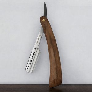 Navaja de Afeitar Recta de Madera Premium para Hombre, Afeitado Profesional de Barbería con Cuchilla Reemplazable - Product Image 5