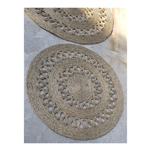 Natural Woven Rectangular <b>Seagrass</b> <b>Placemat</b> Good Quality Rattan Wicker Table Mats for Export - Product Image 6