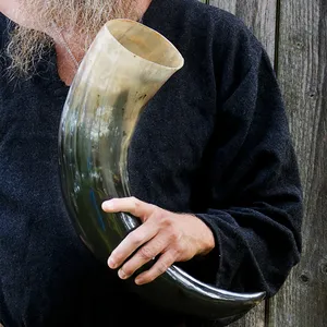 Corne à boire Viking authentique faite à la main, parfaite pour l'hydromel, la bière et les fêtes médiévales pour les amateurs de vikings et les amateurs d'hydromel - Product Image 4