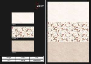 Carreaux muraux en céramique 300x600mm pour salle de bain et cuisine, finition brillante, mate, effet sucre, design mural intérieur luxueux - Product Image 1