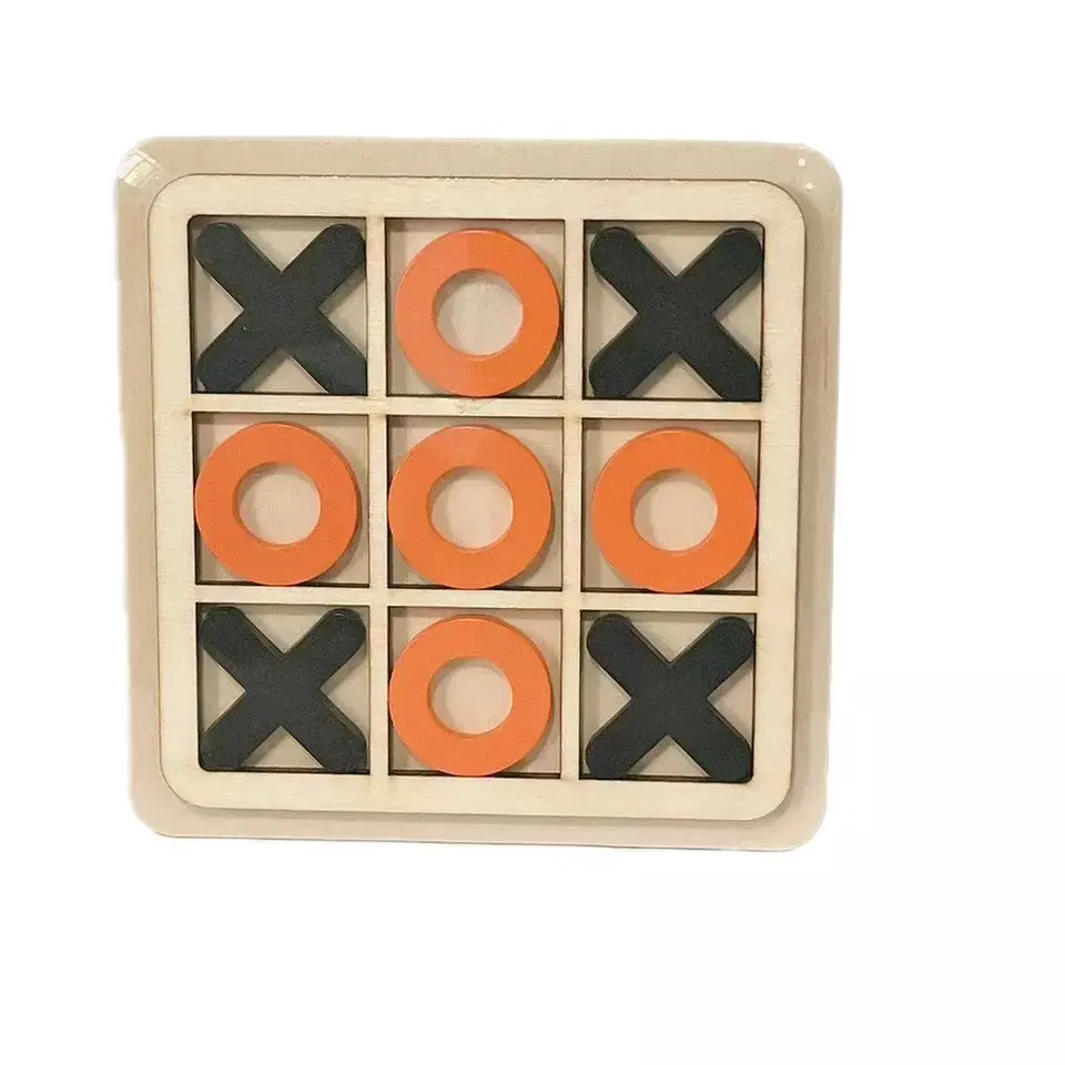 Metier ahşap seyahat Mini ahşap tahta oyunu el yapımı kaliteli toptan ahşap Tic Tac ayak aile kapalı tahta oyunları