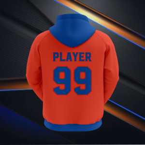 Sweat à capuche d'équipe rouge marine à manches longues avec polaire 100% coton Coupe ajustée Impression par sublimation Respirant Entièrement personnalisé - Product Image 5