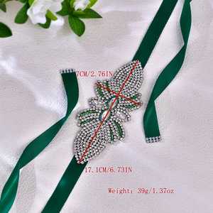 Cinturón de Novia Ajustable con Pedrería Esmeralda Bridella BS152KL1, Disponible para Bailes de Graduación y Eventos Formales - Product Image 6