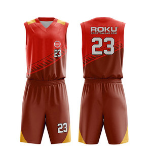 Uniforme de basket-ball personnalisé pour hommes dernière conception ensemble de vêtements de sport en polyester à séchage rapide taille XL avec techniques d'impression de logo bas quantité minimale de commande - Product Image 3