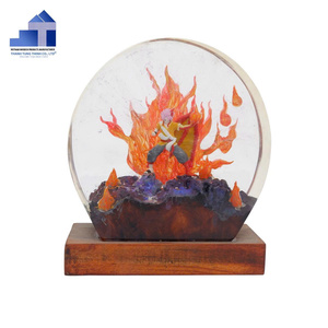 Best Seller Epoxy Resin Wooden Desk Lamp Stylish Home Decor <b>Lighting</b> for Bedroom and Interior Design Made in Vietnam - Product Image 3