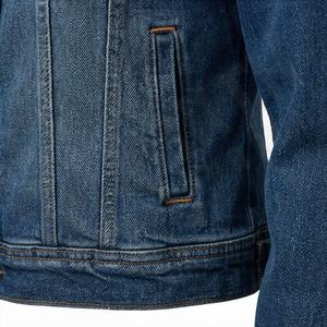 Veste en jean élégante pour femmes, couleur personnalisée, coupe ajustée, poches avant, style de rue quotidien, look tendance, manteau élégant - Product Image 5