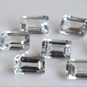 Topacio Blanco Natural Octagon cut 4x6mm Facetado-Suelto Topacio Blanco Octagon cut excelente calidad - Product Image 1