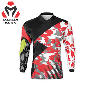 Jersey Moderno de Motocross, Ropa Deportiva Unisex de Manga Larga, Estampado Sublimado, Tejido Transpirable 100% Poliéster para Hombre y Mujer, Verano - Product Image 1