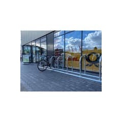 Sistema di supporto a binario con 2 supporti in tubo rotondo Ø 48 mm – 1400 × 460 mm, da avvitare, grigio - Product Image 3
