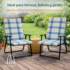 Cojines para Silla de Jardín Estilo Loft 95x50x4cm, Resistentes al Agua, Ligeros, con Relleno de Espuma y Correas de Sujeción para Uso en Exteriores - Product Image 2