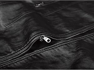 เสื้อแจ็คเก็ตหนังวัวสำหรับผู้ชาย ระบายอากาศได้ดี เป็นมิตรกับสิ่งแวดล้อม แห้งเร็ว อุ่นสำหรับฤดูหนาว คอตั้ง ปิดด้วยซิป สวมใส่สบาย คุณภาพสูง - Product Image 2