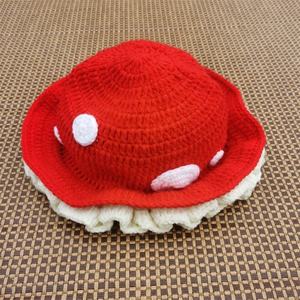 Sombrero de Pescador de Ganchillo Personalizado Unisex con Diseño de Hongo para Adultos, Estilo Cottagecore, Patrón a Cuadros, Sombrero para el Sol para Uso Diario y Fiestas, Hecho de Hilo de Algodón - Product Image 2