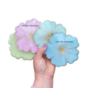 Sous-verres en résine époxy de haute qualité avec conception de fleurs de sculpture pour la décoration de la maison prix de gros de l'Inde - Product Image 6