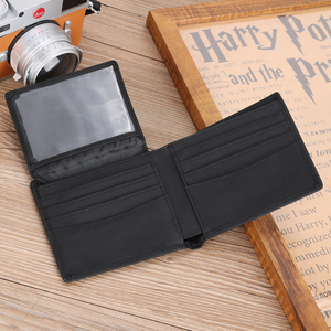 กระเป๋าสตางค์หนังแท้แบบใส่บัตร ออกแบบแฟชั่น ปรับแต่งโลโก้ กระเป๋าสตางค์ผู้ชายสีดำ หนังแท้ - Product Image 3