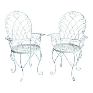 Chaise de jardin en fonte moulée à la main avec motif victorien, idéale pour les sièges traditionnels de patio ou de porche - Product Image 4