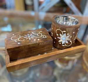 Quemador de Bakhoor Orgánico Premium y Duradero, Set de Regalo, Madera Artesanal con Detalles de Madreperla, Uso Sofisticado en Aromaterapia, Religioso - Product Image 4