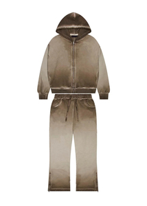 Ensemble de survêtement unisexe de haute qualité personnalisé avec logo pour l'entraînement et le jogging, taille plus, streetwear d'hiver pour hommes, survêtement uni - Product Image 3