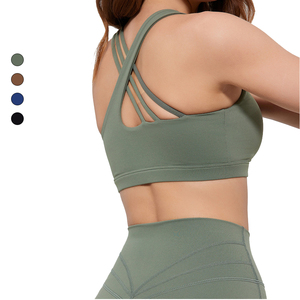 Soutien-gorge de sport léger à dos nageur pour femme, taille XS, maintien moyen, rembourrage offrant un maintien maximal, idéal pour le fitness et le yoga, doublure en spandex sur le devant - Product Image 1