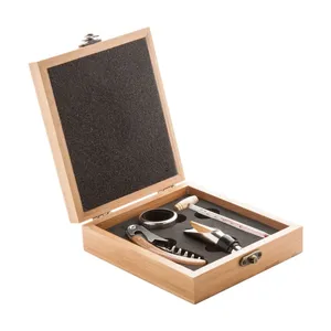 Juego de vino de bambú Godello, merchandising personalizado - Product Image 1