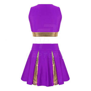 ชุดเชียร์ลีดเดอร์สำหรับผู้ใหญ่เครื่องแบบเชียร์ลีดเดอร์น้ำหนักเบาสีทึบ - Product Image 2