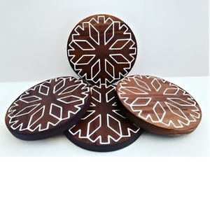 Sous-verres en bois d'hexagone carré rond naturel de luxe faits sur commande de tendance moderne en gros pour des boissons - Product Image 6